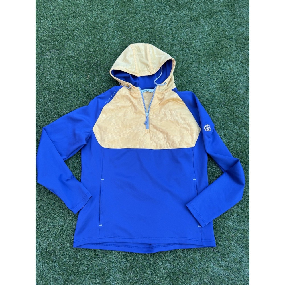 Peter Millar Hyperlight Mens Medium Half Zip Jacket Weld Hybrid MF22EZ53A Blue